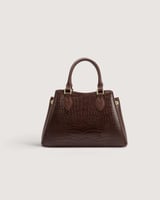 شنطة نسائية عملية من الجلد بلون بني