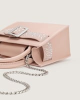 شنطة بريق النسائية جلد بلون وردي