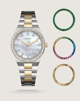 ساعة نسائية لجمالك ستيل بلون ذهبي وفضي