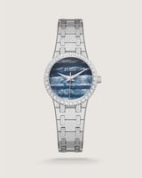 ساعة غنى النسائية ستيل بلون فضي