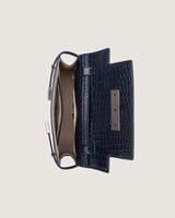 شنطة نسائية جلد أنيق بلون أزرق