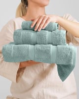 طقم من مناشف كلاسيك بلون أخضر