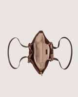 شنطة لفتة النسائية من المخمل بلون بني