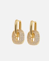 حلق نسائي بتصميم مميز بلون ذهبي