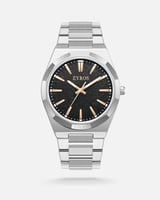 ساعة غيث الرجالية ستيل بلون فضي