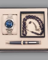 طقم هدية رجالي أنيق ساعة وسبحة وقلم