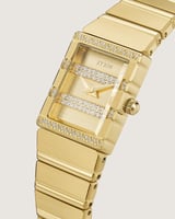 ساعة نداء النسائية باللون الذهبي