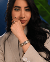 ساعة نسائية بسير ستيل باللون الذهبي