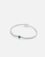 اسوارة نسائية بتصميم تنس بلون فضي وأخضر