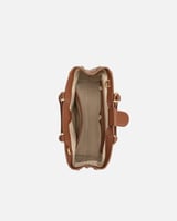 شنطة نسائية بلون بني بمقاس واسع