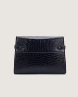 شنطة نسائية جلد أنيق بلون أزرق