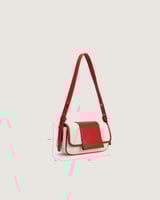 شنطة حِرفة النسائية لكل يوم بلون أبيض وأحمر.