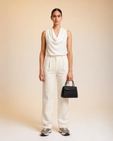 شنطة نسائية كلاسيك واسعة بلون أسود