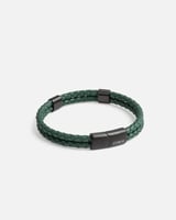 اسوارة رجالية من الجلد باللون الأخضر