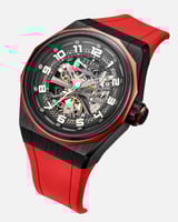 ساعة رجالية متفردة باللون الأحمر