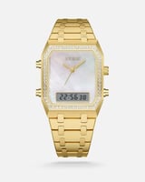 ‎ ساعة نسائية رقمية ستيل بلون ذهبي