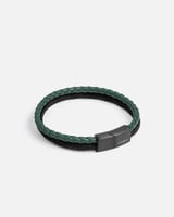 سوار رجالي بتصميم اسورتين بلون أسود و أخضر