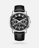 ساعة رجالية كلاسيك بسير جلد بلون أسود