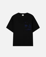 تي شيرت نسائي من القطن باللون الأسود