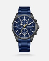 ساعة رجالية لكل الأوقات من الستيل بلون كحلي