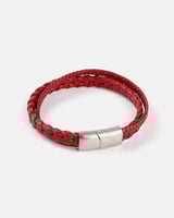 إسواره رجاليه من الجلد بلون أحمر