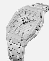 ساعة رجالية ستيل بلون فضي