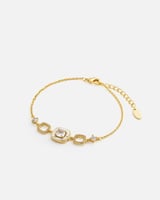 طقم نسائي متفرد أساور و ساعة من الجلد بلون بني