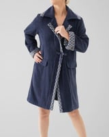 روب استحمام نسائي أنيق بلون أزرق