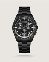 ساعة عَزم الرجالية ستيل بلون أسود