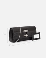 شنطة نسائية بمقاس متوسط للمناسبات بلون أسود