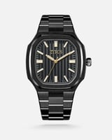 ساعة رجالية ستيل بلون أسود