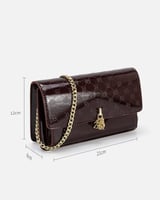 شنطة نسائية كلاسيك بلون عودي