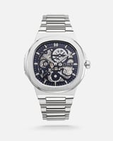 ساعة رجالية بسير ستيل بلون فضي