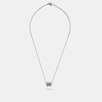 سلسال نسائي فضي بحليه إسطوانيه