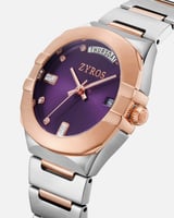 ساعة نسائية ستيل بلون فضي وروز قولد