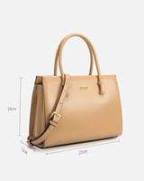 ‎ شنطة نسائية بتصميم كلاسيك بلون بني