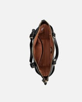 ‎ شنطة نسائية من الجلد بلون أسود