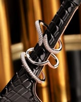 طقم خواتم بتصميم عصري بلون فضي