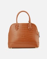 شنطة نسائية أنيقة من الجلد بلون بني