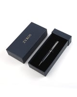 قلم رجالي كلاسيك بلون أزرق ورمادي