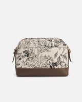 شنطة نسائية بتصميم أنيق بلون بيج وبني