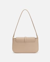 شنطة نسائية بتصميم ناعم بلون بيج