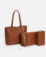 شنطة نسائية بتصميم أنيق بلون بني