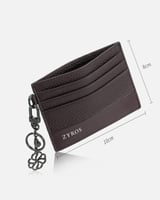 محفظة رجالية من الجلد بلون بني