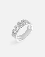 خاتم نسائي فاخر باللون الفضي