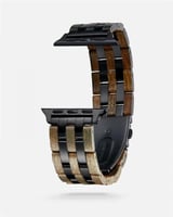 سوار ساعة آبل بتداخل الخشب مع المعدن