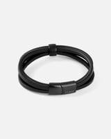 اسوره رجاليه من الجلد باللون الأسود