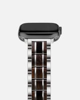 سير ساعة آبل بتداخل الخشب مع المعدن