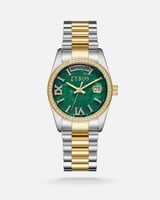 ساعة نسائية ستيل بلون ذهبي وفضي