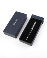 قلم رجالي كلاسيك بلون أسود وفضي